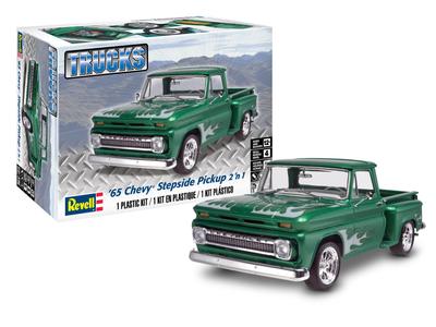 Американский уровень 65 пикап Chevy Stepside 2n1 07210 пластиковая модель 1/25