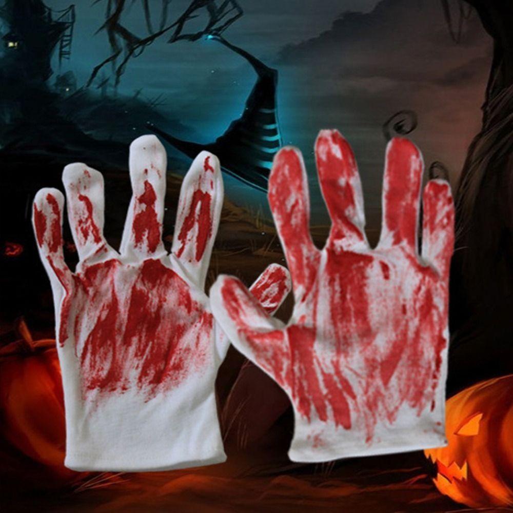 Ghost Blood Mittens Dress Up Cosplay Props Terrifying Blood Stain Masks  Prank