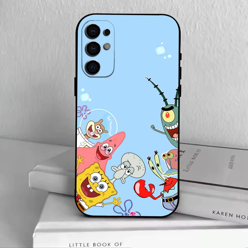 Чехол для телефона S-SpongeBob Baby Черный Силиконовый Мягкий Для Samsung S25,S24,S21,S22,S23,S30,Ultra,S20,Plus,Fe,Lite