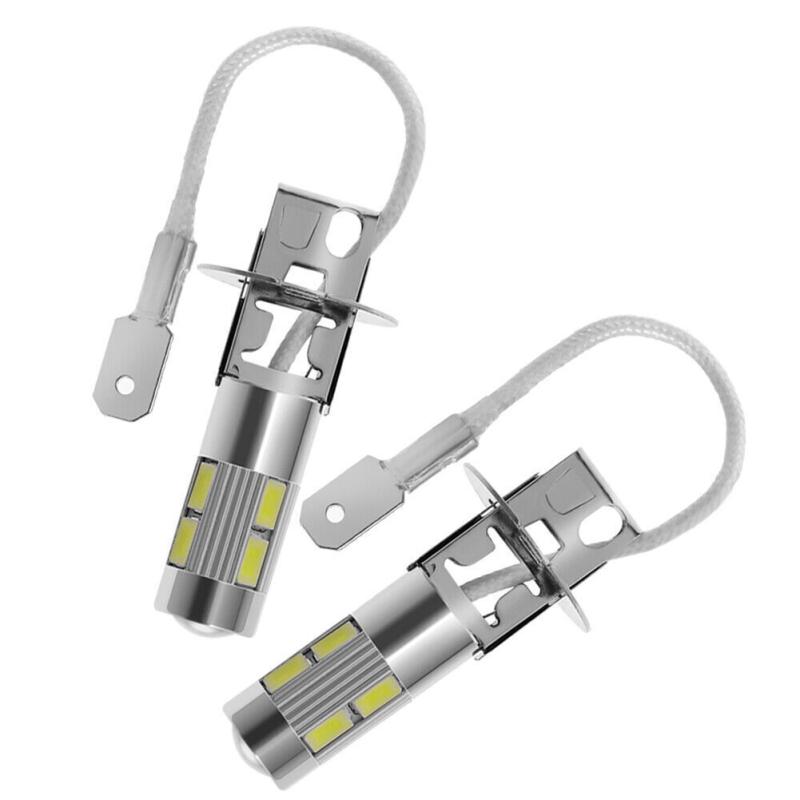 2 шт., лампа для автомобильных фар, 12 В, H3, высокая мощность, светодиоды, 6000 К, ксеноновые противотуманные фары, фары для вождения, Drl, лампы для фар