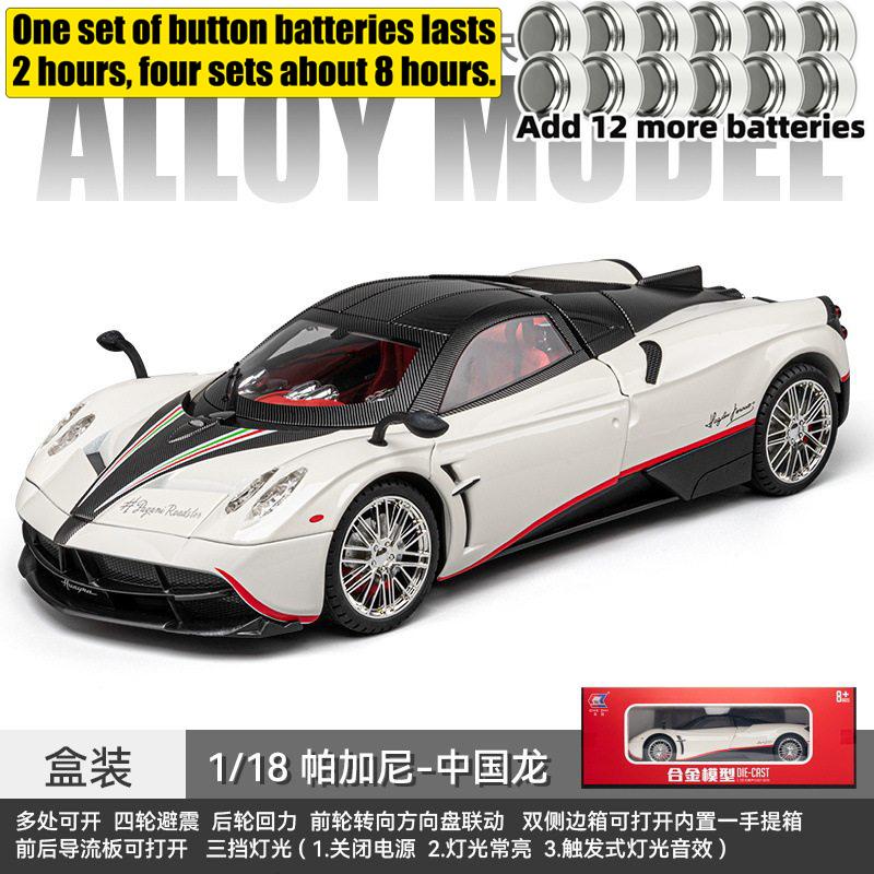 1:18 Pagani Huayra Roadster Итальянский Роскошный Гиперкар Модель Гоночного Автомобиля из Сплава Литая Модель Спортивного Автомобиля Игрушка со Звуком и Светом