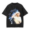 ROSALIA LUX Album Pop Music Washed T Shirt Streetwear Hip Hop Fashion TShirt  Tees Tops for Unisex Women Short Sleeve Oversize
