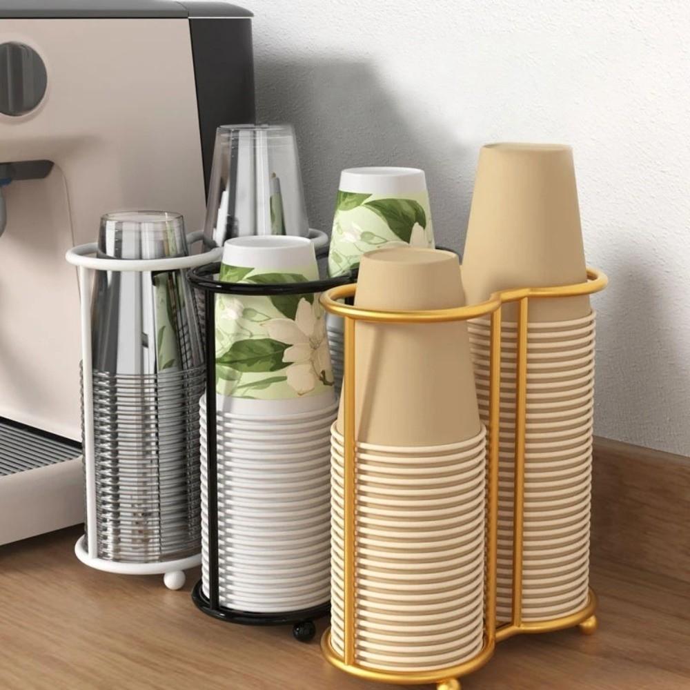Multifunctional Paper Cup Holder Stainless Steel Paper Cup Organizer Office