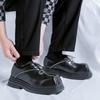 Мужская роскошная мода оригинальная кожаная обувь квадратный носок обувь на платформе панк хип-хоп платье черная стильная дизайнерская обувь мужская