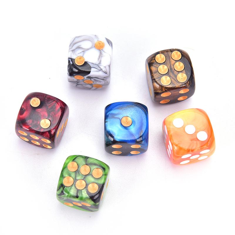 10 шт./компл., игральные кости с круглыми углами, 6-сторонние кости диаметром 16 мм, игральные настольные игры