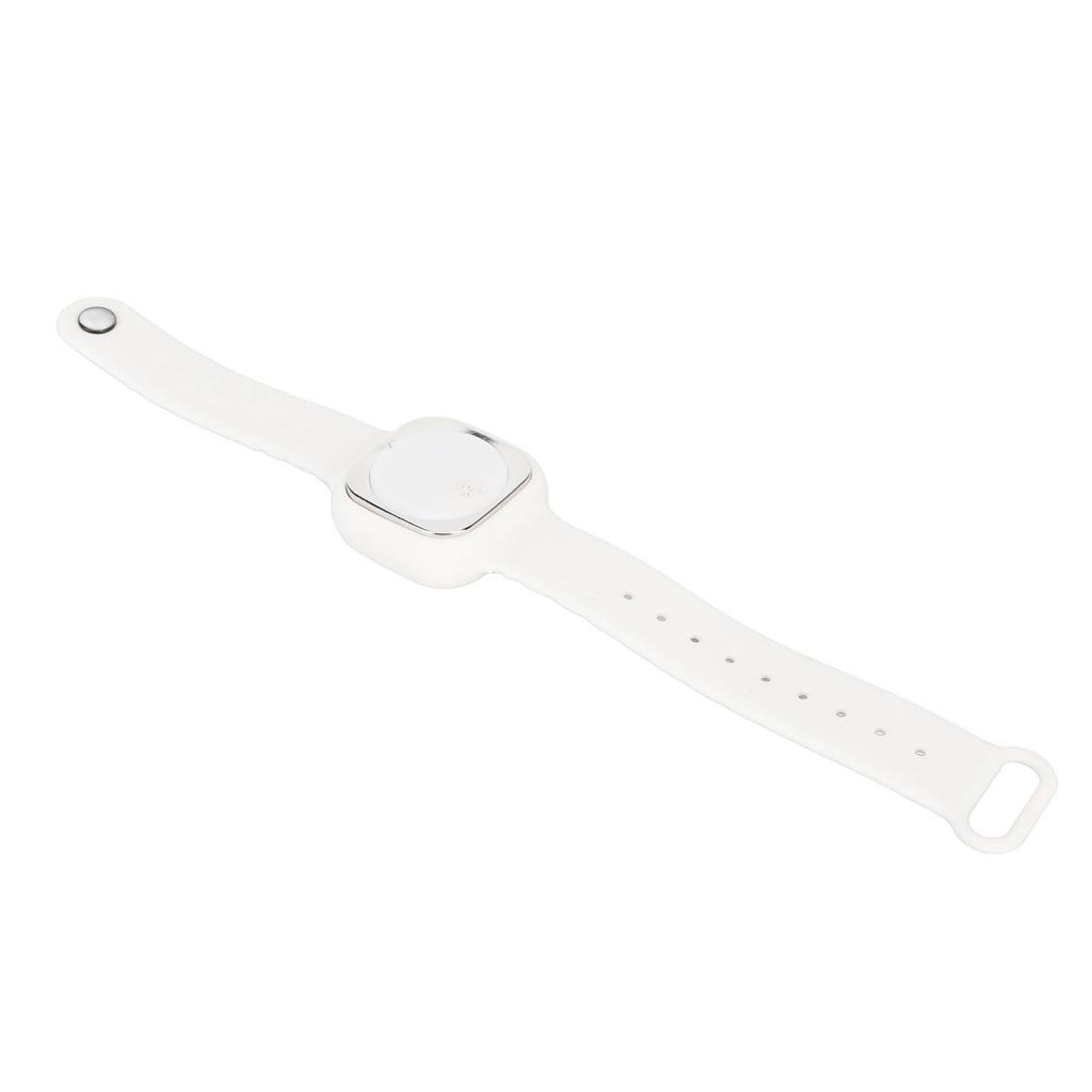 Ultrasonic Repellent Bracelet Watch with Clock Function USB Rechargeable Waterproof Repeller Wristband White