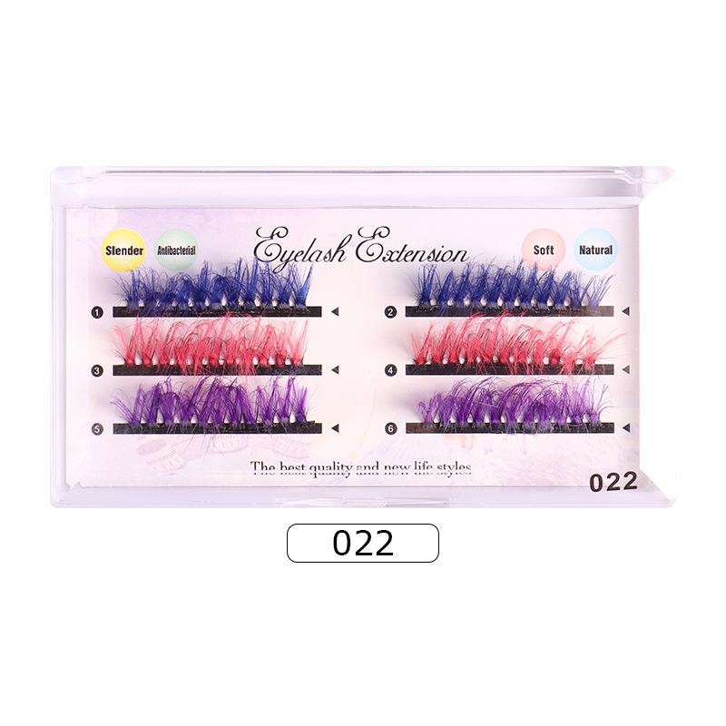 Европейские и американские цветные норковые волосы, накладные ресницы, плотный ряд, плотный завиток, беспорядочные привитые ресницы