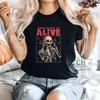 ZX TEE Skull Fun Pattern Unisex Fashion T-shirt Summer Street Beach Casual Round Neck Short Sleeve Shirt Skull Women's T-Shirt