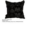 Halloween Pillow Cover 18"x18" Ghost Throw Pillow Cover Plush Bat Zippered Pillow Case for Home Living Room Bedroom Decoration