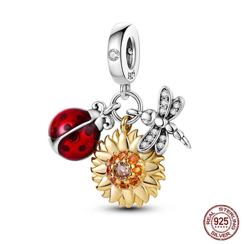 Оригинальные бусины-шармы серии Magic Color Chameleon Luminous из стерлингового серебра 925 пробы, подходящие для браслета, сделай сам, ювелирные изделия, подарки