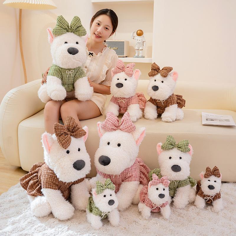 Girly Heart Clothing West Highland Doll Plush Toy Puppy Dog Doll Children'S Soothing Ragdoll Birthday Gift