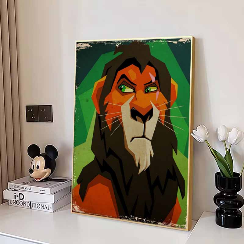 Disney Алмазная живопись 5D DIY Злодей Шрам из Короля Льва Художественная иллюстрация Мозаичная вышивка Украшение Вышивка крестом Подарок