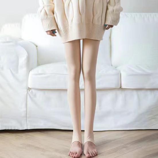 Женские зимние колготки с эластичной плюшевой подкладкой, однотонные, со средней талией, сохраняющие тепло, короткая юбка, платье, подходящие к низу, леггинсы, женские колготки