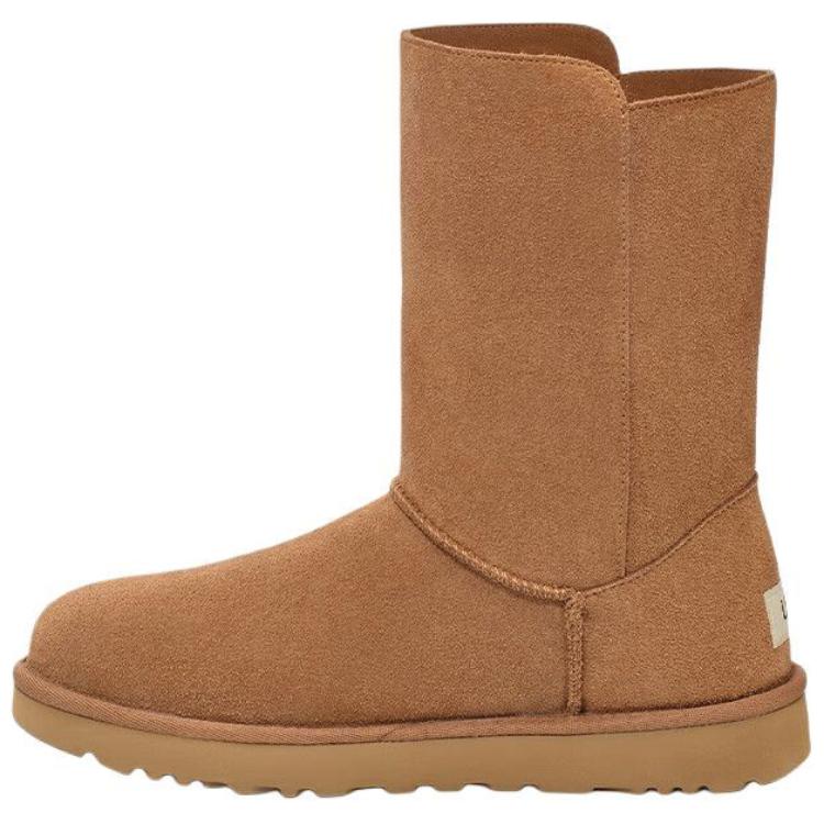 UGG Warm And Comfortable Mid-Calf Snow Boots Unisex Boots Chestnut 1166750-CHE