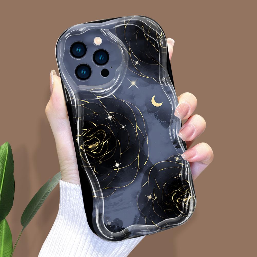 Мультяшный узор кремовая текстура чехол волнистый край мягкий силиконовый чехол для телефона чехол для iPhone Samsung Huawei Honor Xiaomi Redmi Infinix Tecno