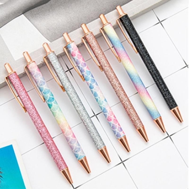 1 шт. металлическая шариковая ручка роскошная милая свадебная розово-золотая канцелярская ручка для школы и офиса