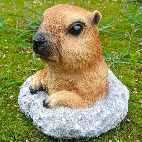 Украшение для патио, украшение для сада из смолы, реалистичная статуя животного, устойчивый к атмосферным воздействиям садовый декор, аксессуар для газона, патио, балкона