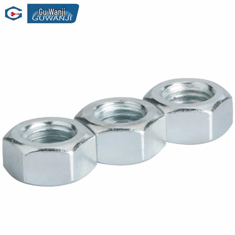 Оцинкованная шестигранная гайка GUWANJI из углеродистой стали