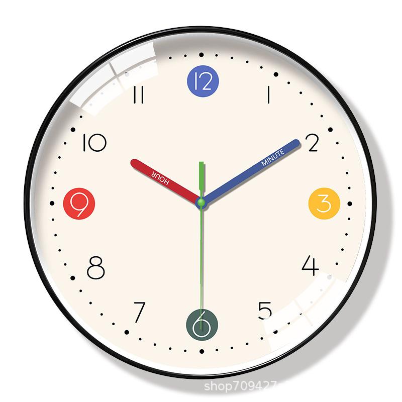 8-Inch early education learning wall clock living room simple digital clock bedroom silent hanging clock