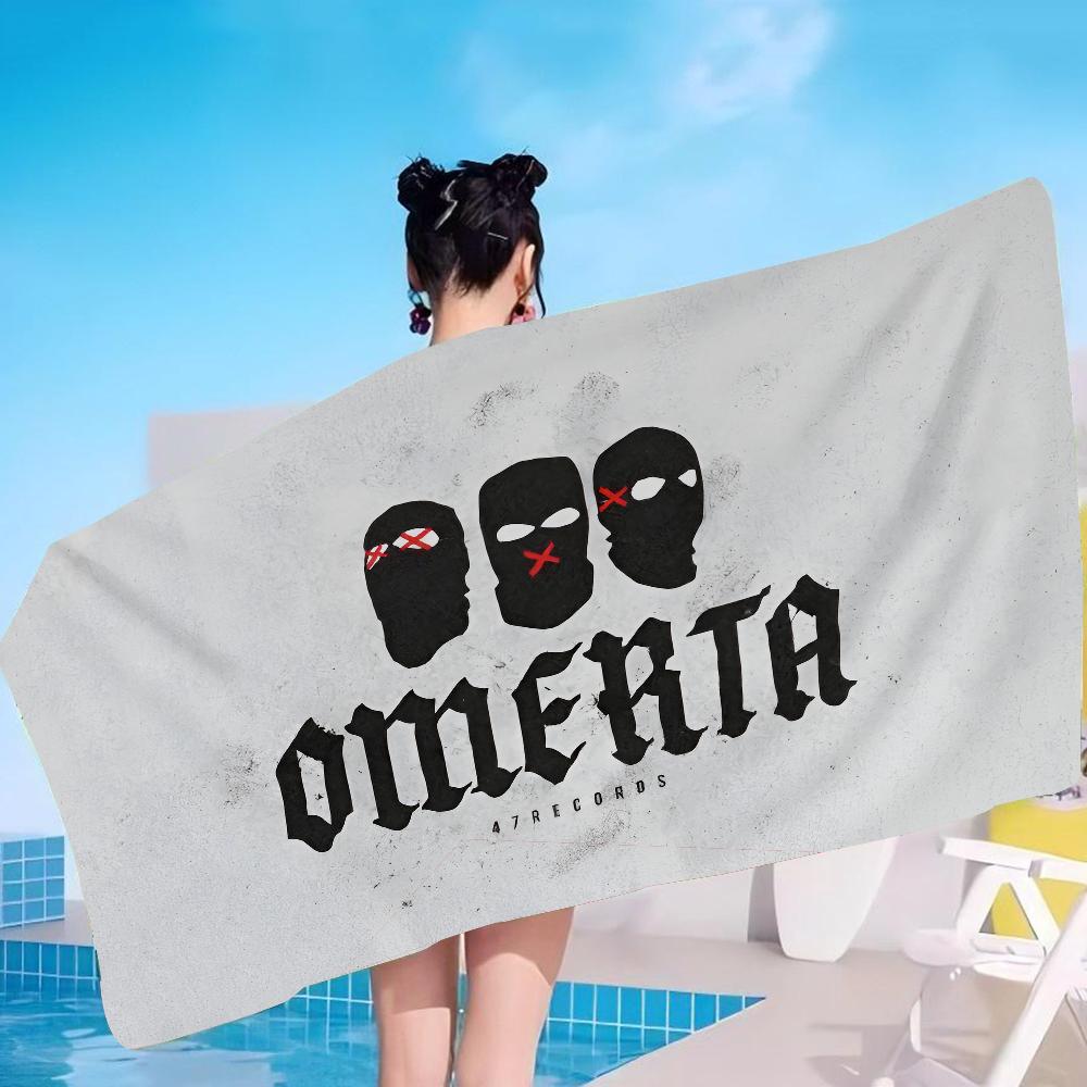 Пляжное полотенце из микрофибры от рэпера O-Omerta, впитывающее, быстросохнущее, мягкое, для йоги, плавания, отдыха на курорте, альпинизма