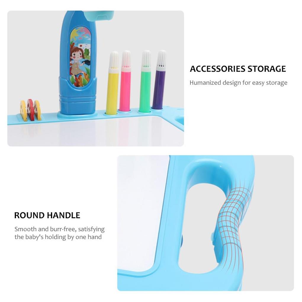 Children Projector Drawing Table Portable Cute Educational Developmental Zoomable Button Switch Painting Board Plaything