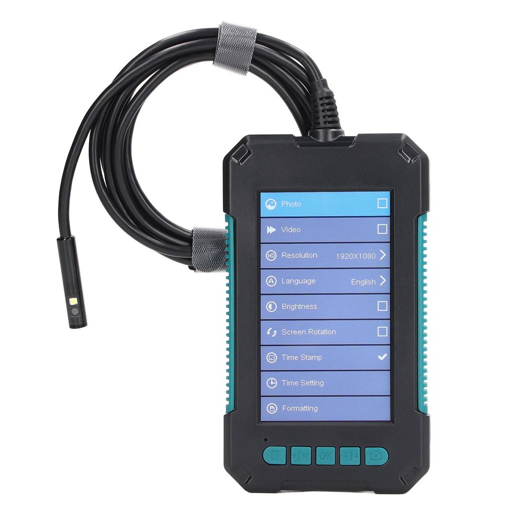 Цифровой эндоскоп с объективом 8 мм, экраном IPS 4,3 дюйма, промышленная инспекционная камера со светодиодной подсветкой, постоянный ток 5 В 10