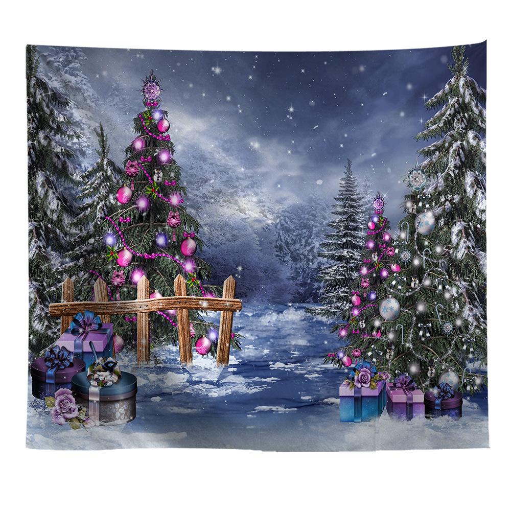 Европейский и американский рождественский печатный гобелен, настенный ковер, картина, фоновая картина, подвесная ткань