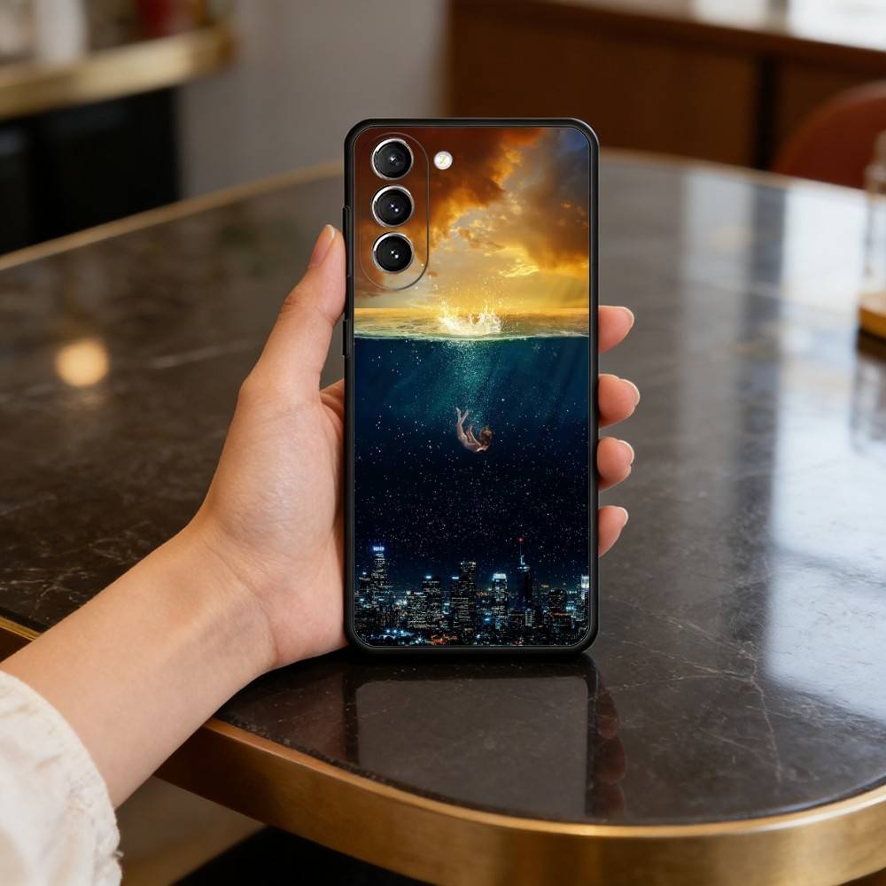Чехол Night Water Dream Art для Samsung Galaxy S21 S25 FE S24 S23 Ultra S20 S9 S22 Plus S10 из ТПУ.
