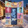 Bluey Pattern Blanket for Home Decoration, Bed, Sofa, Car Travel, Camping, Suitable for All Seasons, Birthday Christmas Gift