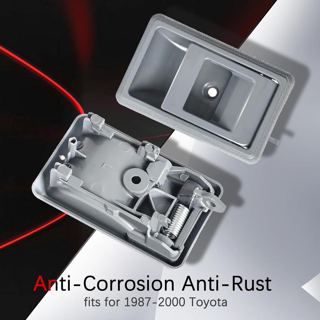 FAERSI 2Pcs Interior Door Handle Front Rear Driver & Passenger Side Fits For 1989-1995 4Runner 1988-1993 Toyota Corolla 1989-1995 Pickup 1995-2000