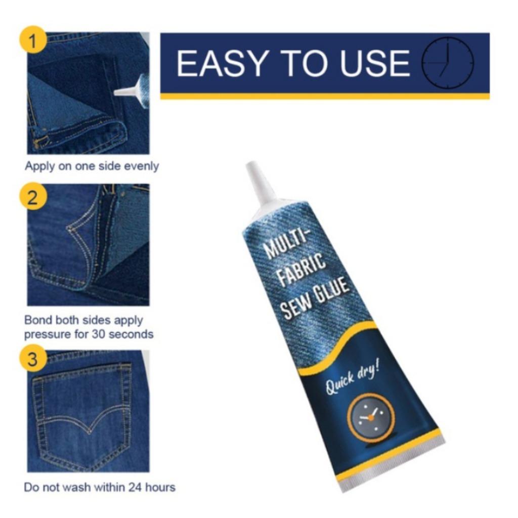 1pc High Quality 50ml Multifunctional Secure Sew Glue Liquid Fast Tack Bonding Repair For Clothes Shoes Denim Faux Leather All Fabric