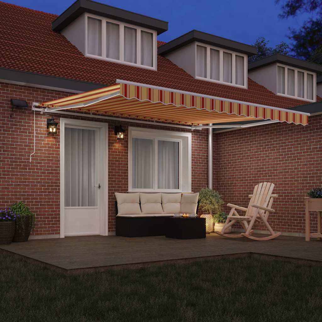 Retractable Awning Yellow and Orange 400 x 300 cm