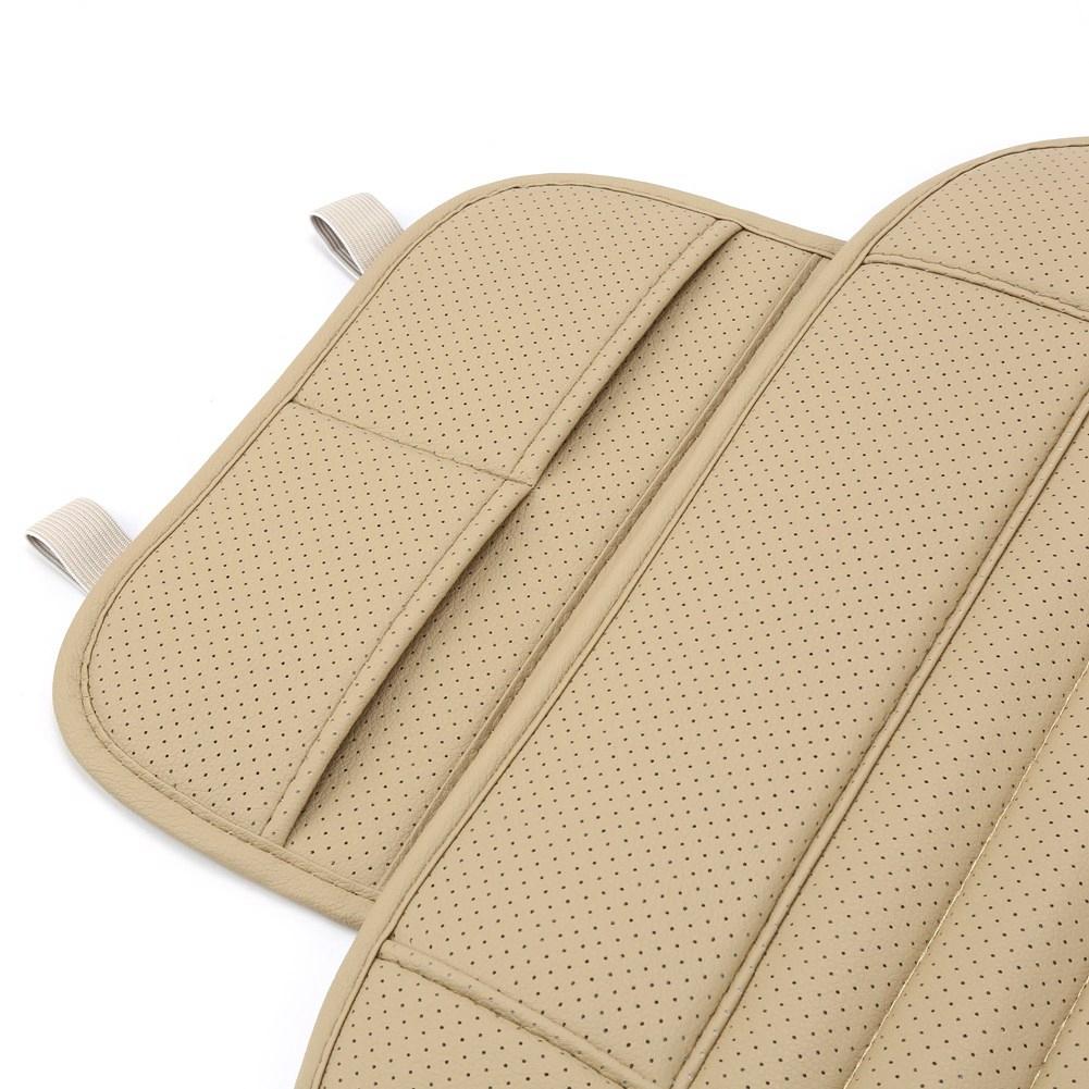 Nuovo Beige PU Pelle Coprisedili Copri Sedili Cuscino Per Auto Seduta Sedile