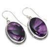Серьги из стерлингового серебра 925 пробы с натуральным бразильским аметистом 1,75 дюйма e0H70