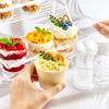 Одноразовые круглые мини-десертные чашки с ложками