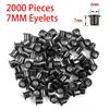500 Pieces Eyelets for DIY Kydex Sheath making 7mm rivet Hand Tool Parts 6x6mm\7x6mm