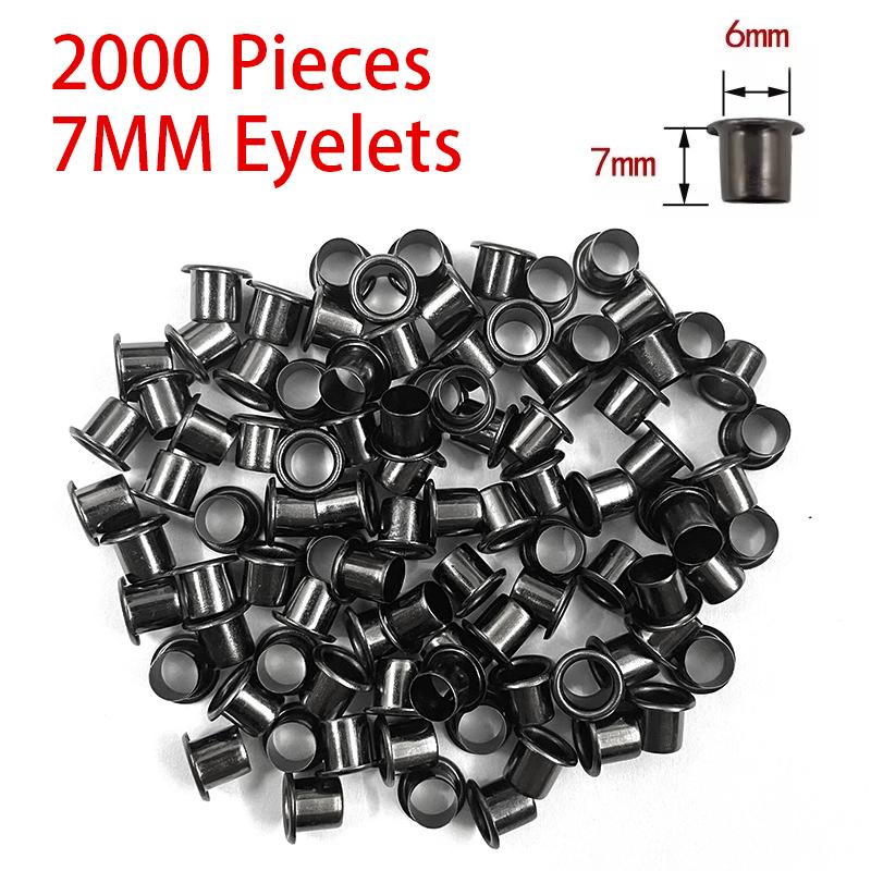 500 Pieces Eyelets for DIY Kydex Sheath making 7mm rivet Hand Tool Parts 6x6mm\7x6mm