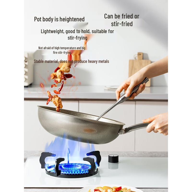 COOKER KING 28cm Titanium Alloy Flat-Bottom Wok