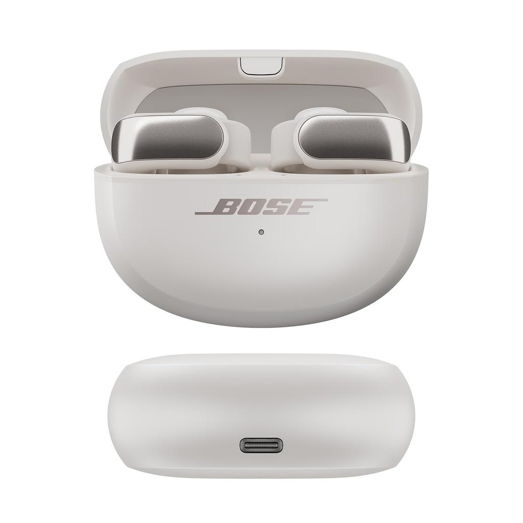 Bose Ultra Open Earbuds Полностью открытые наушники Пространственное аудио Bluetooth-соединение с микрофоном Время работы Защита от брызг Белый дым