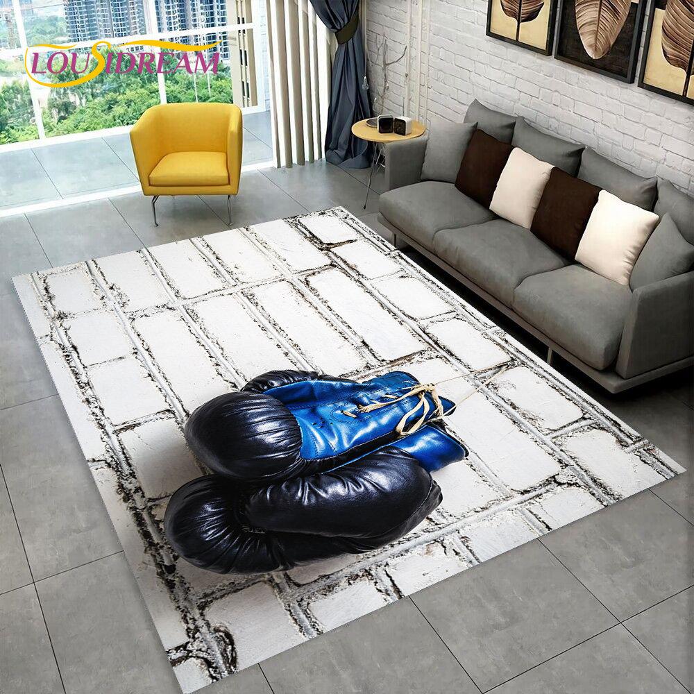 Boxing Gloves Boxer Fight Area Rug Large,Carpet Rug for Living Room Bedroom Sofa Doormat Decoration,kids Non-slip Floor Mat