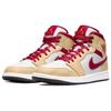 Air Jordan 1 Mid Light Curry Cardinal Red Мужские кроссовки Коричневый Белый-Белый Оникс 554724-201