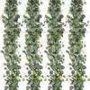 200cm Artificial Eucalyptus Lemon Garland Faux Floral Hanging Vine Rustic Greenery Wreath for Home Wedding Party Decor