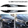 1 пара передних фар, Блеск для век, черные брови для BMW F15 X5 F16 X6 2014-2018, Стайлинг автомобиля