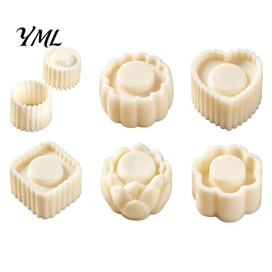 Baking Tools for Pastries Double-Headed Mooncake Mold, Sunflower Pattern Reusable ABS Hand-Press Detachable Easy Professional Pastry Embosser Cleaning