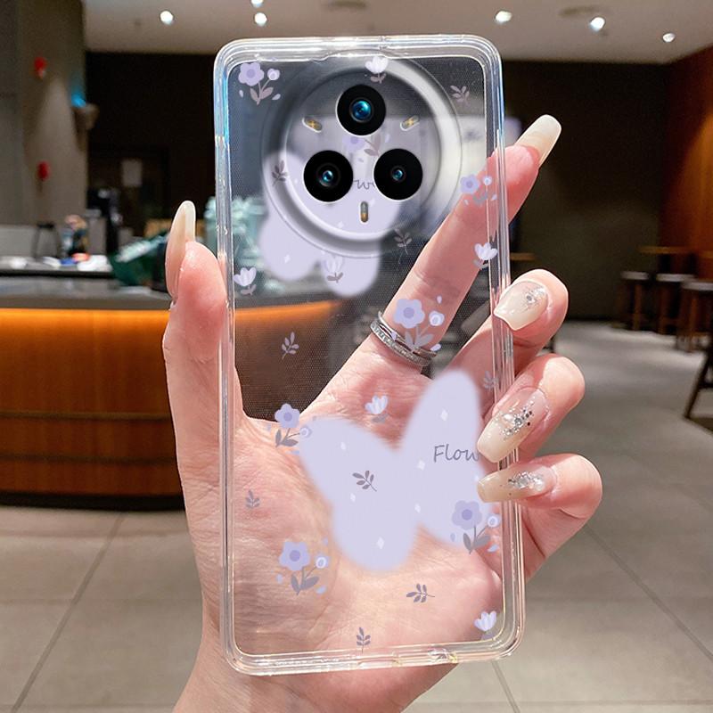 Чехол для Realme 14 Pro Plus 5G Роскошный Цветочный Мягкий Тонкий ТПУ Корпус Телефона Для Realme 14 Pro 14Pro+ Funda Прозрачные Задние Крышки