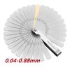 32pcs Blades Thickness Tester Metric 0.04-0.88mm Valve Tools Set Gap Filler  Spark Plug Measurement