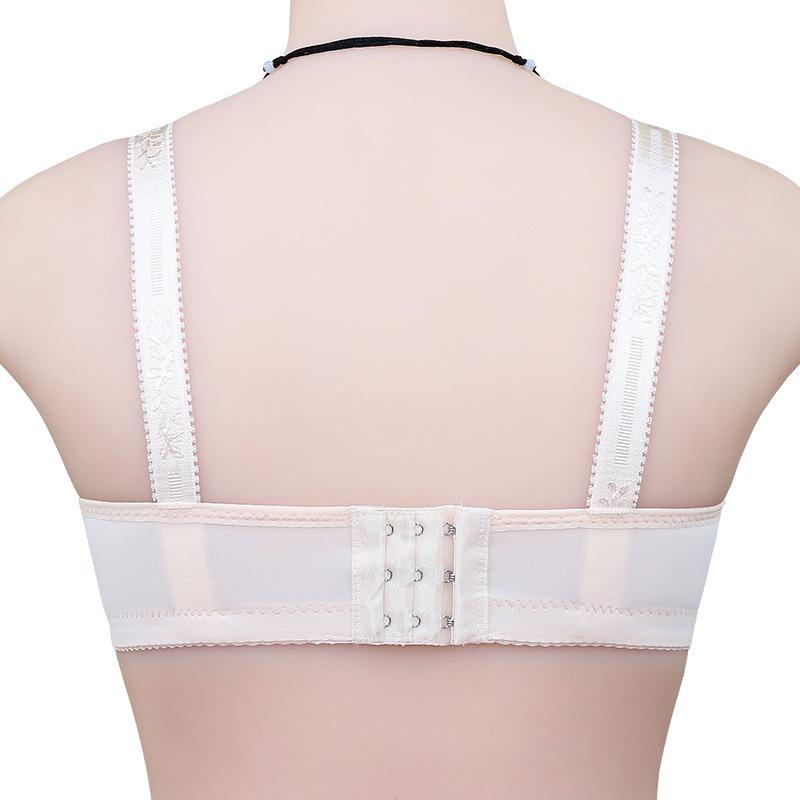 Breathable Lace Underwear for Women Simple and Comfortable Middle-aged and Elderly Bra Large Size Without Steel Ring Underwear for Women