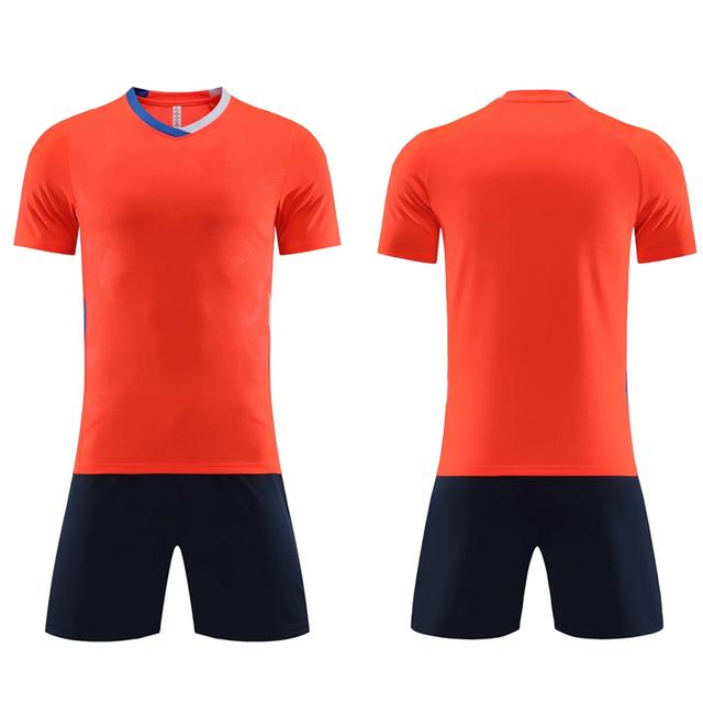 Мужской футбольный комплект из 100% полиэфирного волокна, дышащая ткань, профессиональная пустая спортивная одежда на заказ, удобный футбольный костюмNike