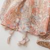 Yitao Soft Pink Floral Scarf - Cotton & Linen Feel with Silver Silk, Fashionable Women’s Shawl