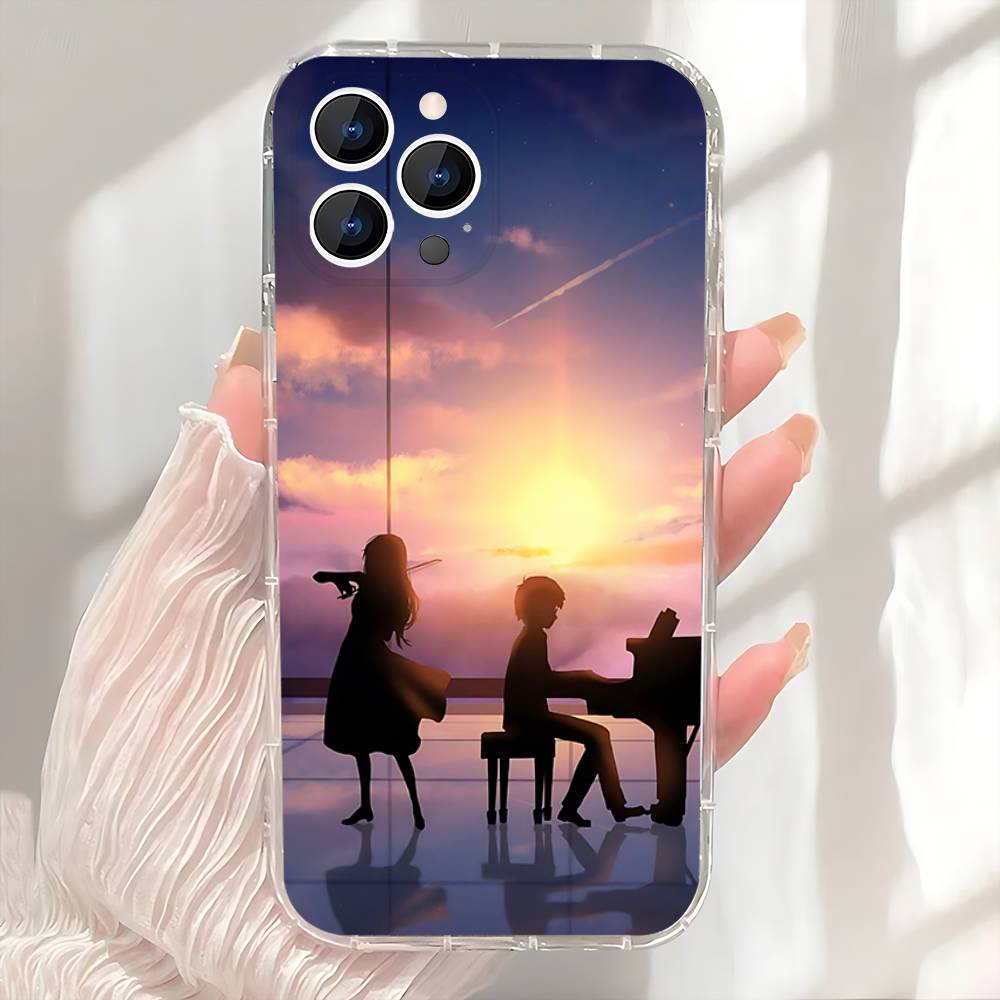 Ваша Ложь в А-Апреле Чехол для Телефона Для iPhone 17,16,15,14,13,12,11 Pro,Max,Plus,X,XS,XR,SE4,E Mini Прозрачный Мягкий Чехол